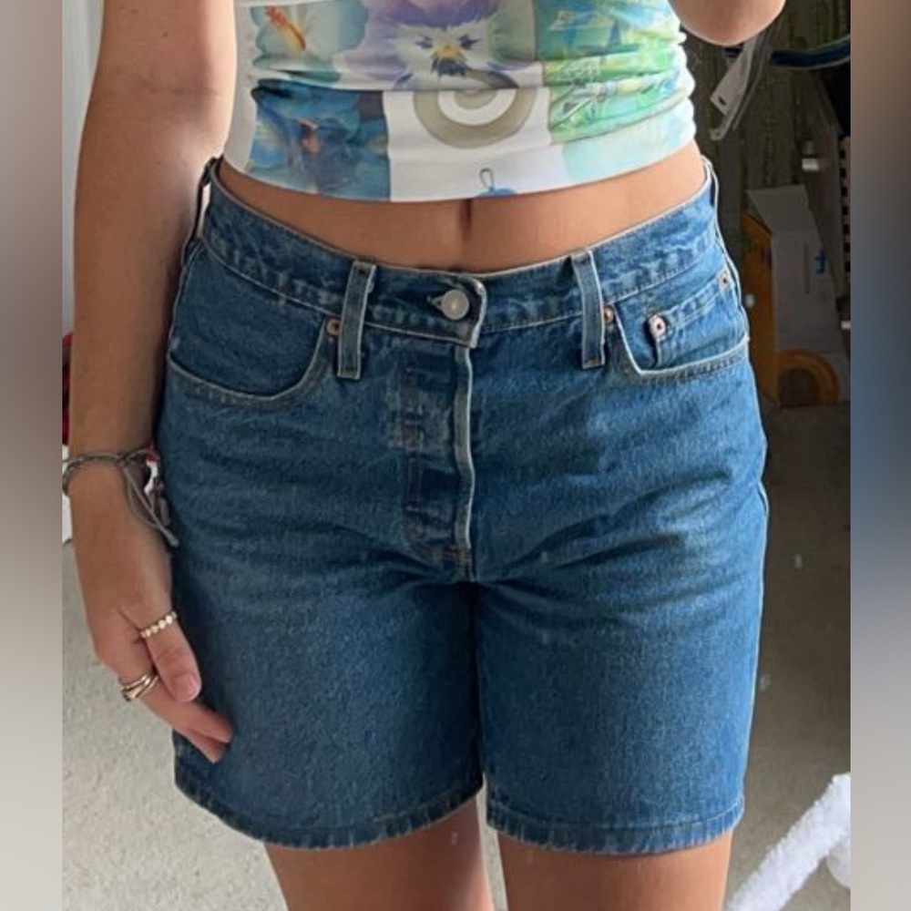 Levi’s Mid length denim shorts